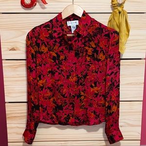 VINTAGE 100% Silk Blouse